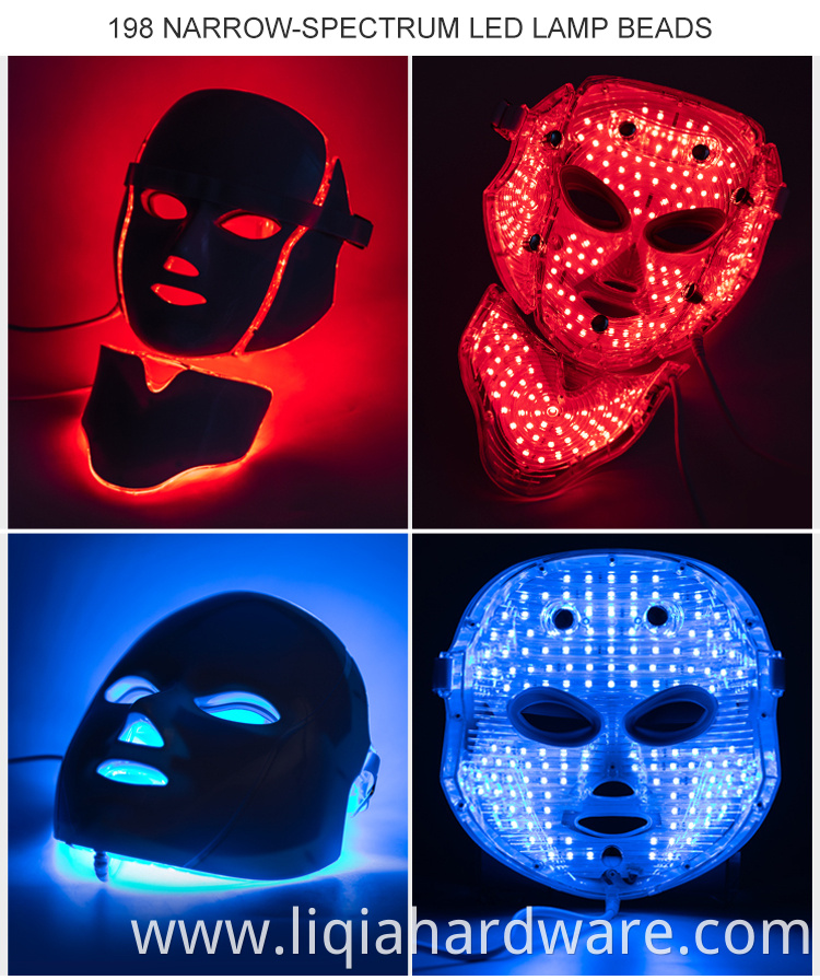 Led face mask led light therapy mask